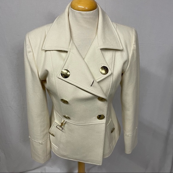 Beyonce Dereon Wool Pea Coat. - Picture 2 of 16